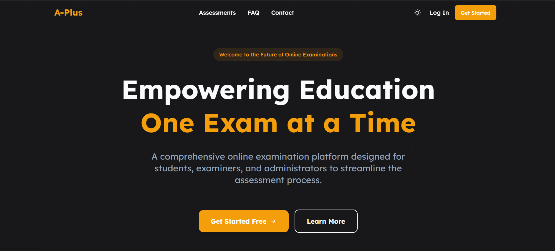 A-Plus online examination platform