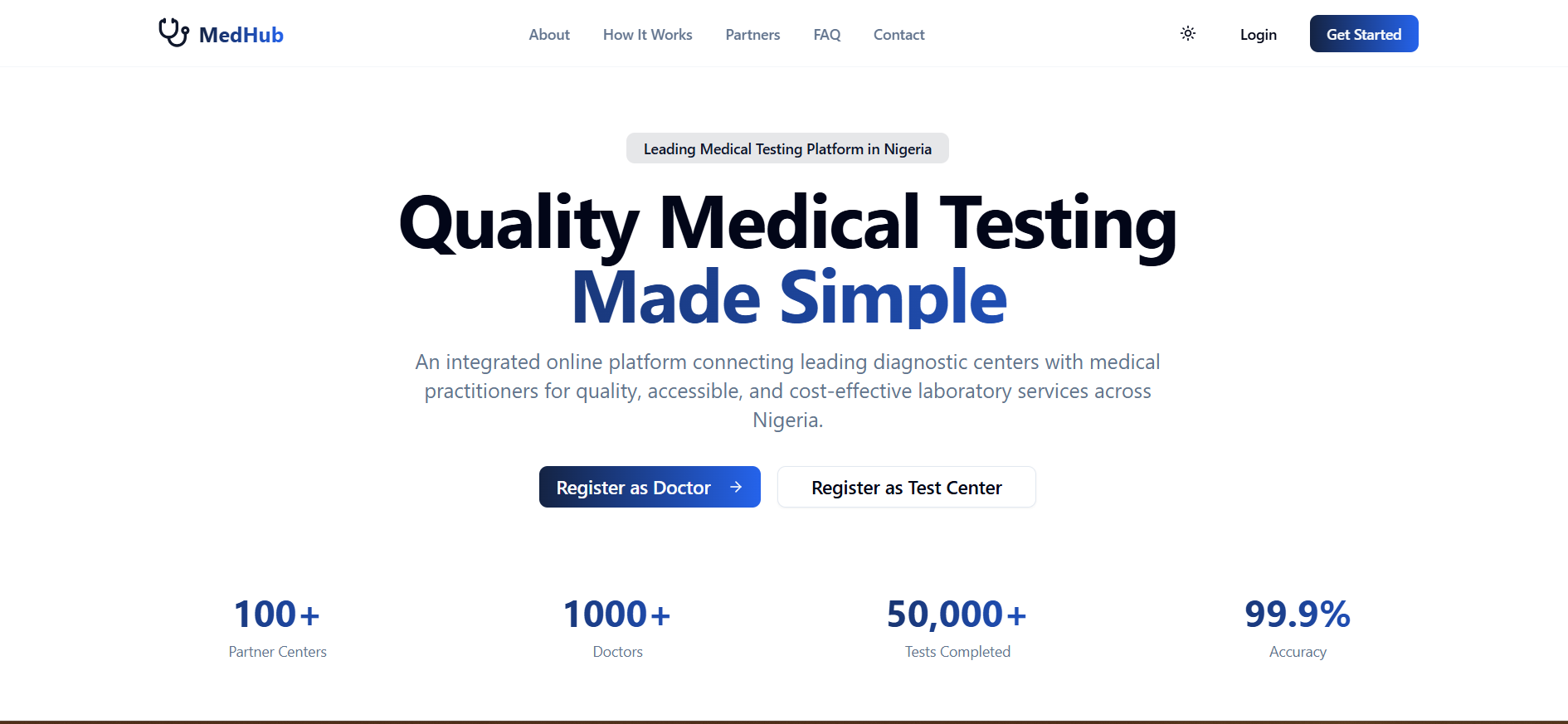 MedHub medical testing platform